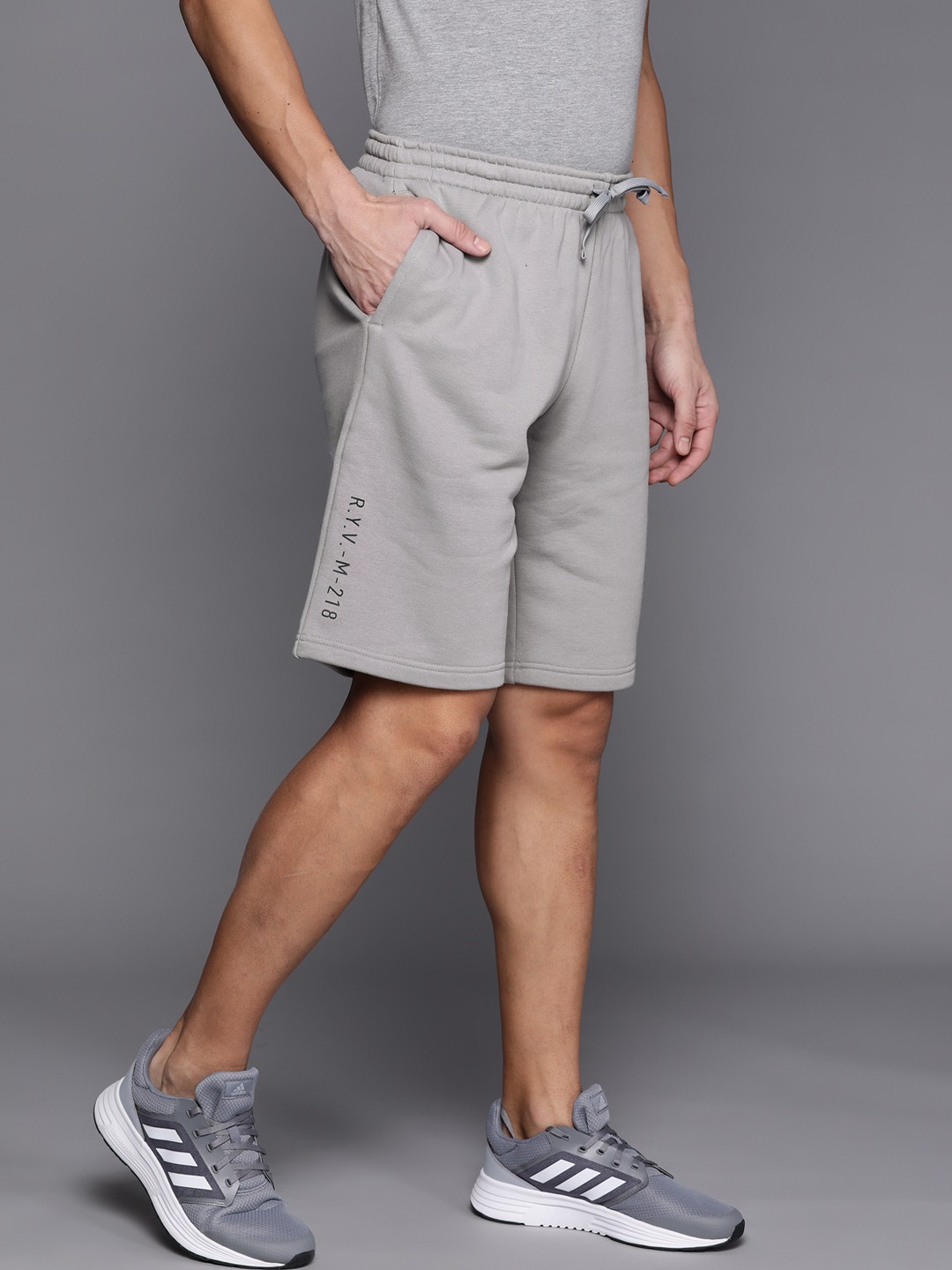 

ADIDAS Originals Men Grey Solid Pure Cotton Tactical Sustainable Shorts