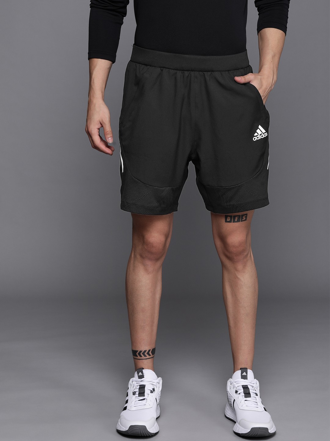 

ADIDAS Men Black Solid Aeroready Warrior Training Sustainable Shorts