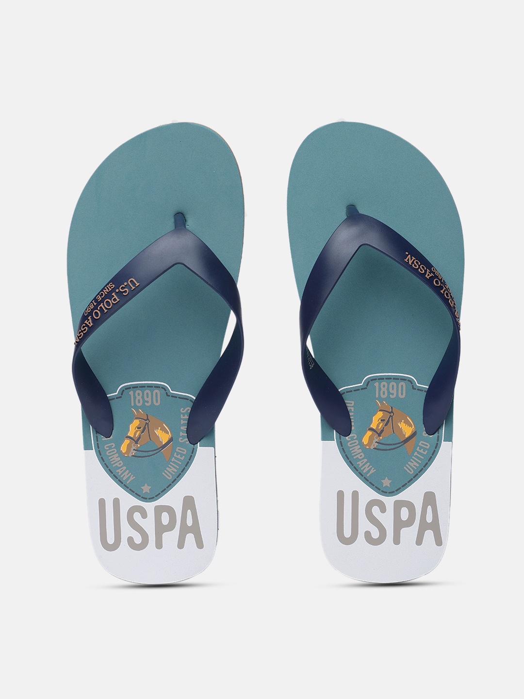 

U.S. Polo Assn. Men Blue Printed Thong Flip-Flops