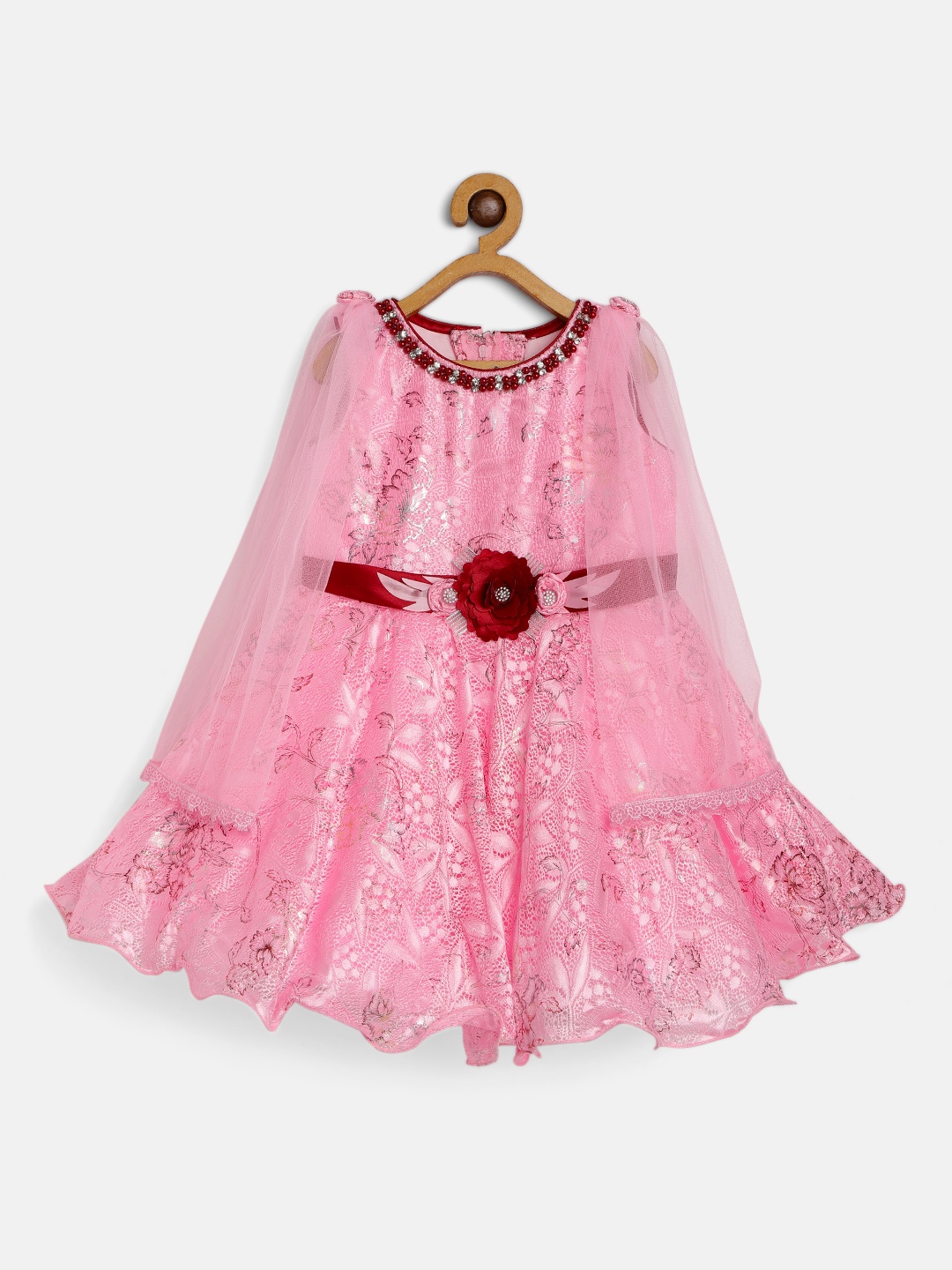 

Enfance Pink Embellished Net Dress