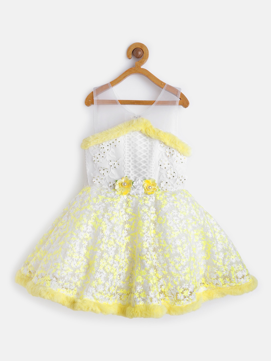 

Enfance Yellow & White Net Dress