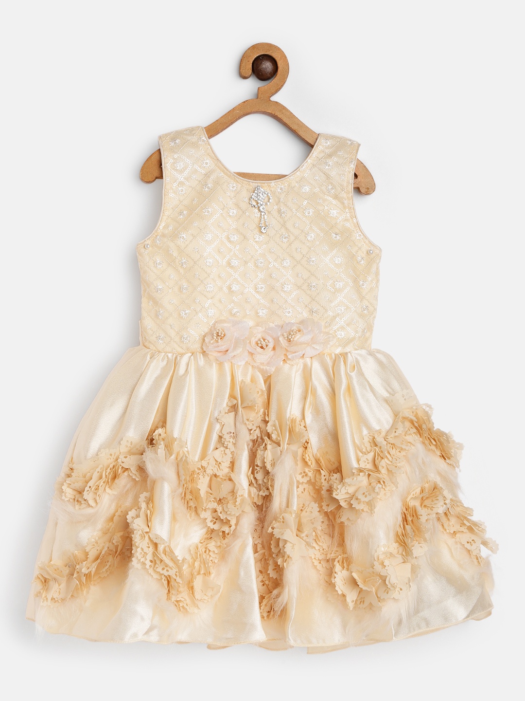 

Enfance Cream-Coloured Satin Dress