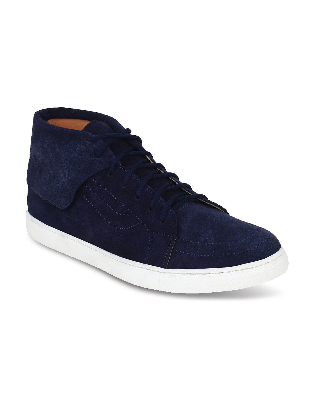 

AADY AUSTIN Men Navy Suede Sneakers, Navy blue