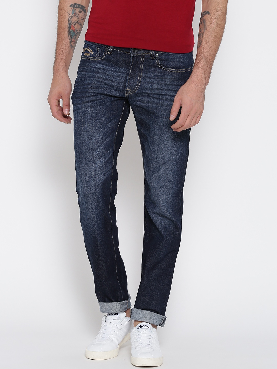 

Pepe Jeans Men Blue Hatch Fit Low-Rise Stretchable Jeans
