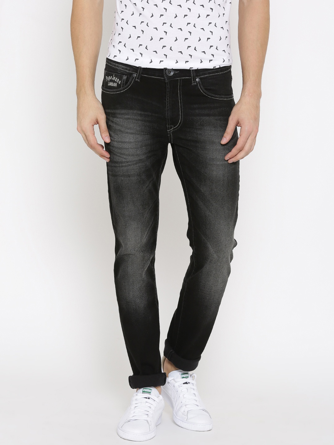 

Pepe Jeans Men Black Soho Fit Stretchable Jeans