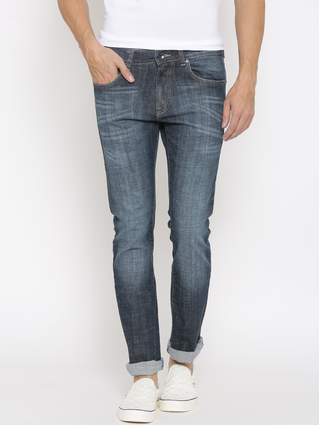 

Pepe Jeans Men Blue Vapour Slim Fit Low-Rise Stretchable Jeans