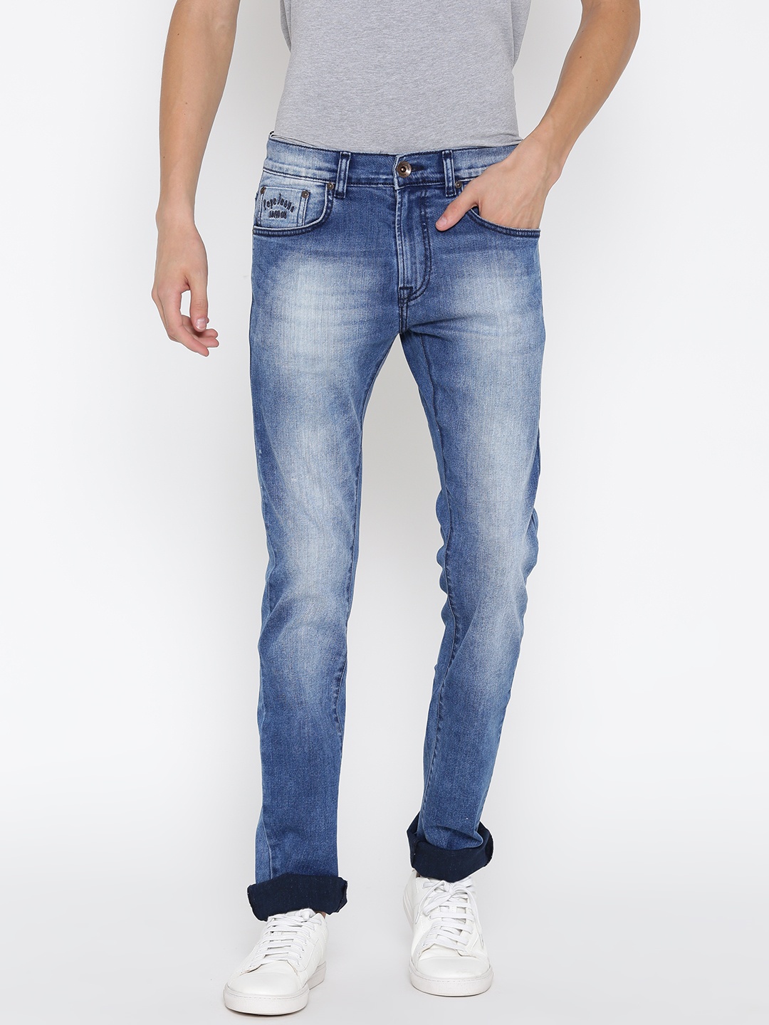 

Pepe Jeans Men Blue Vapour Slim Fit Low-Rise Stretchable Jeans