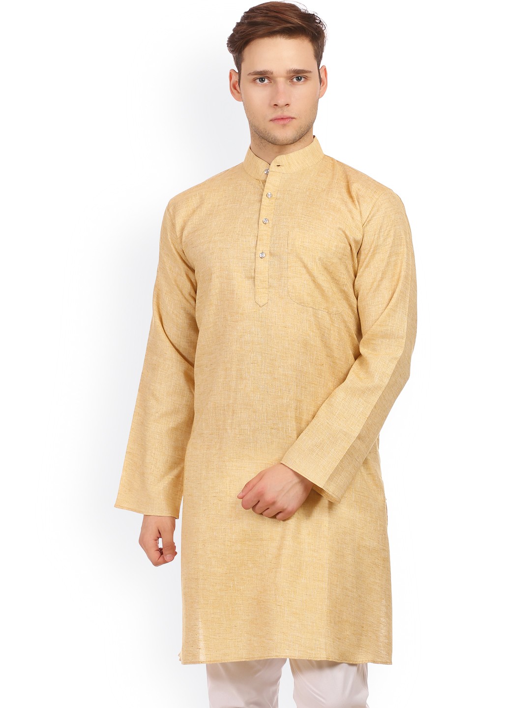 

Wintage Beige & White Kurta Pyjama