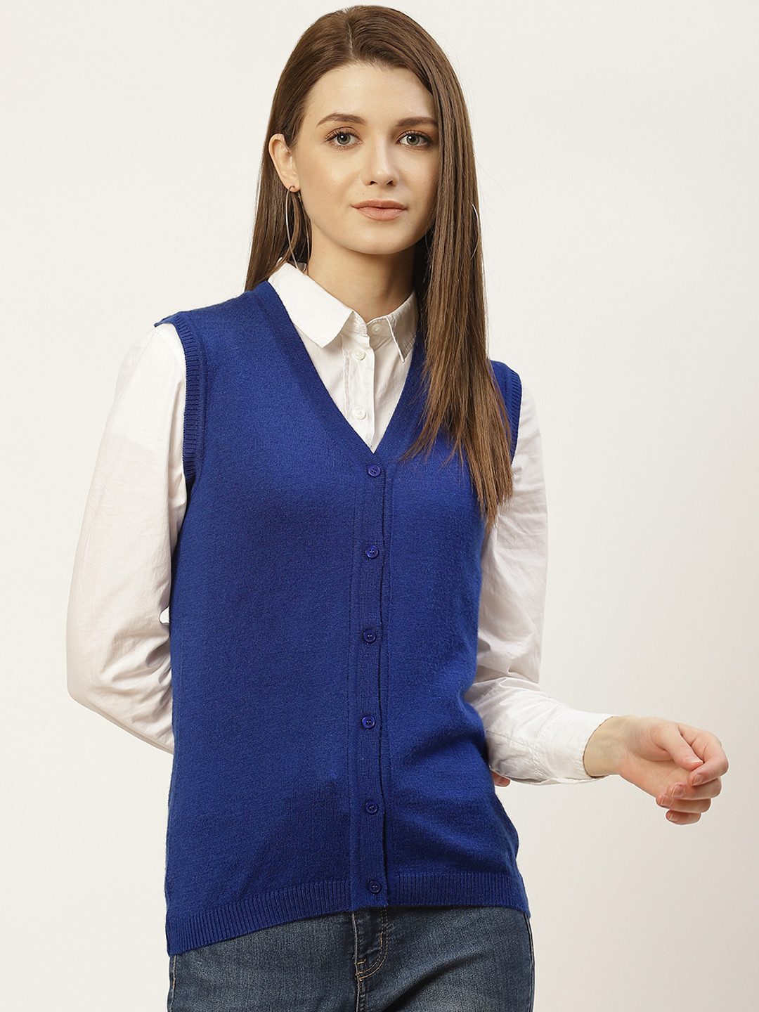 

Monte Carlo Women Blue Solid Cardigan