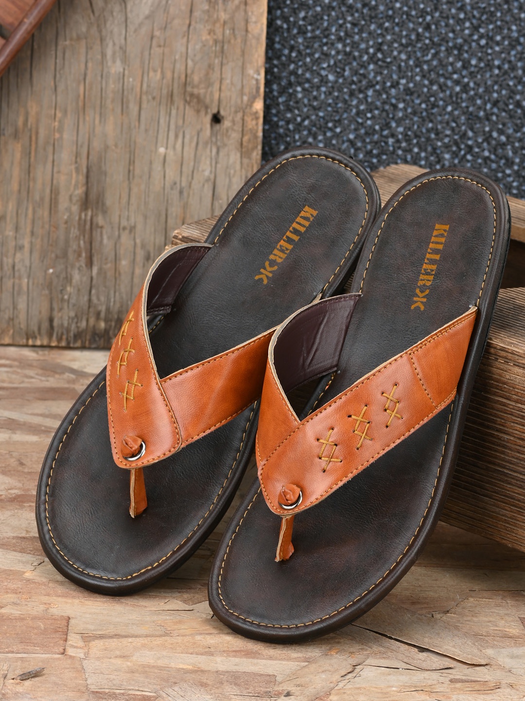 

Killer Men Tan Thong Flip-Flops