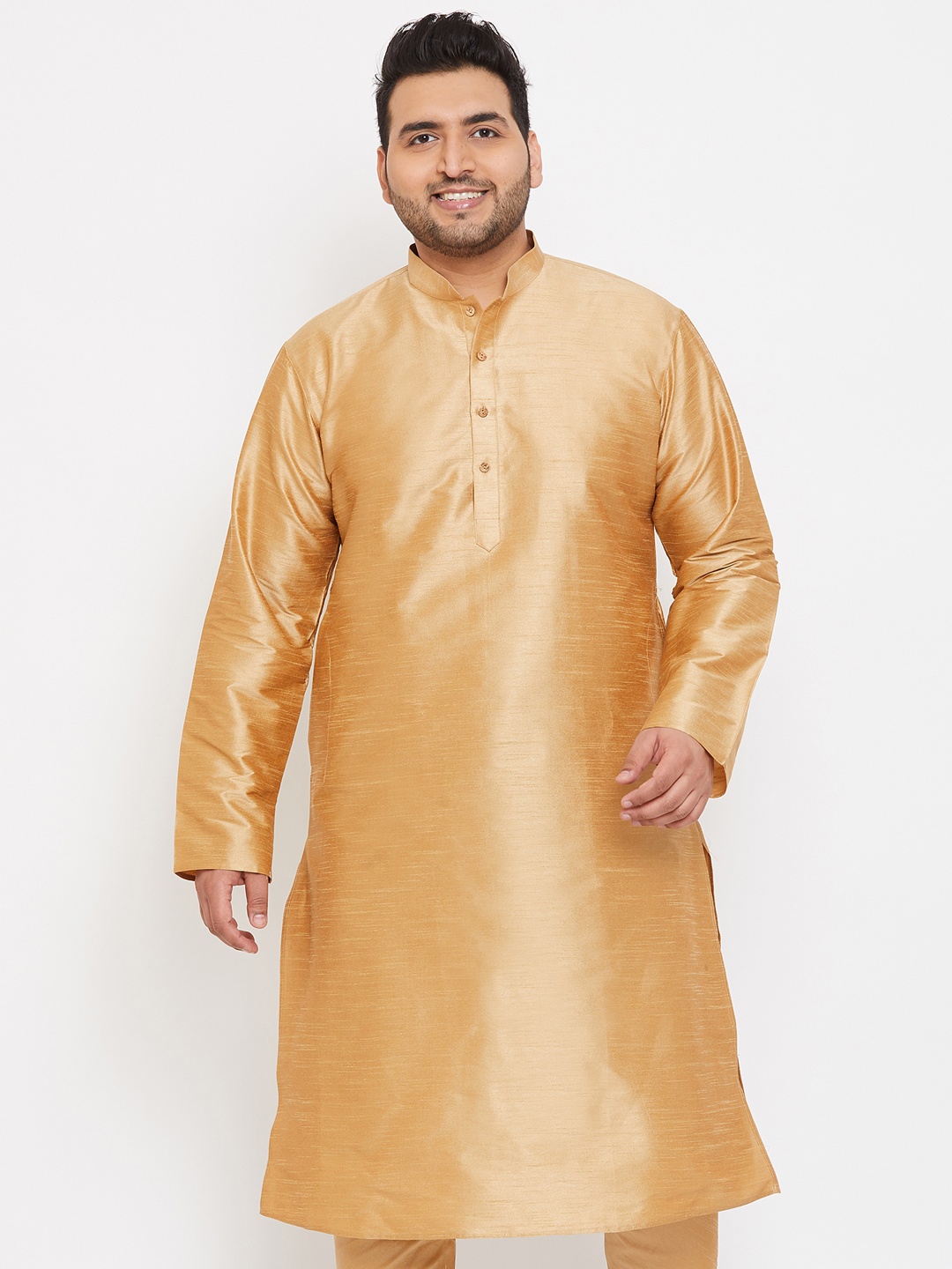 

VASTRAMAY Men Gold-Toned Kurta