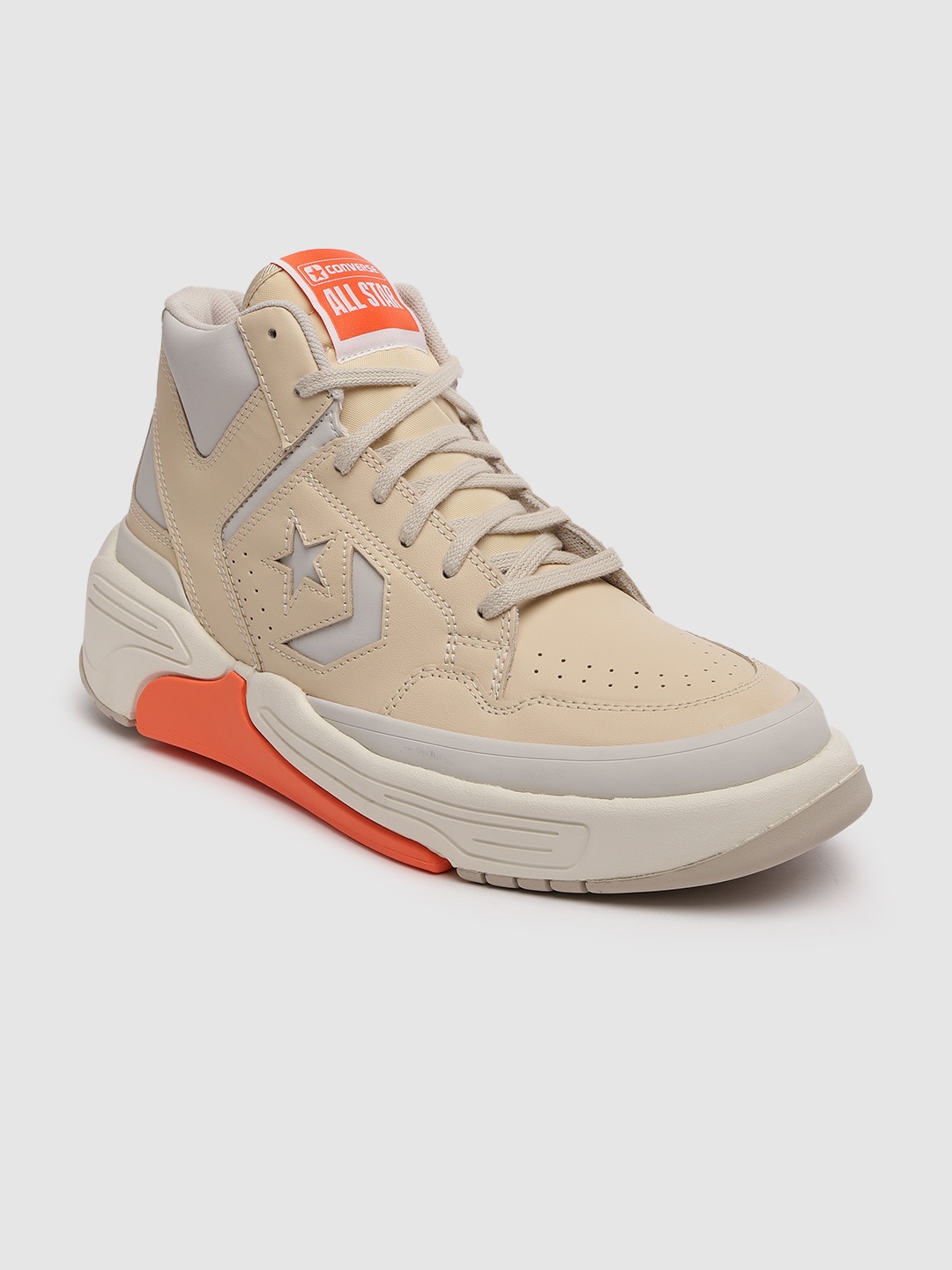 

Converse Men Beige Leather Sneakers