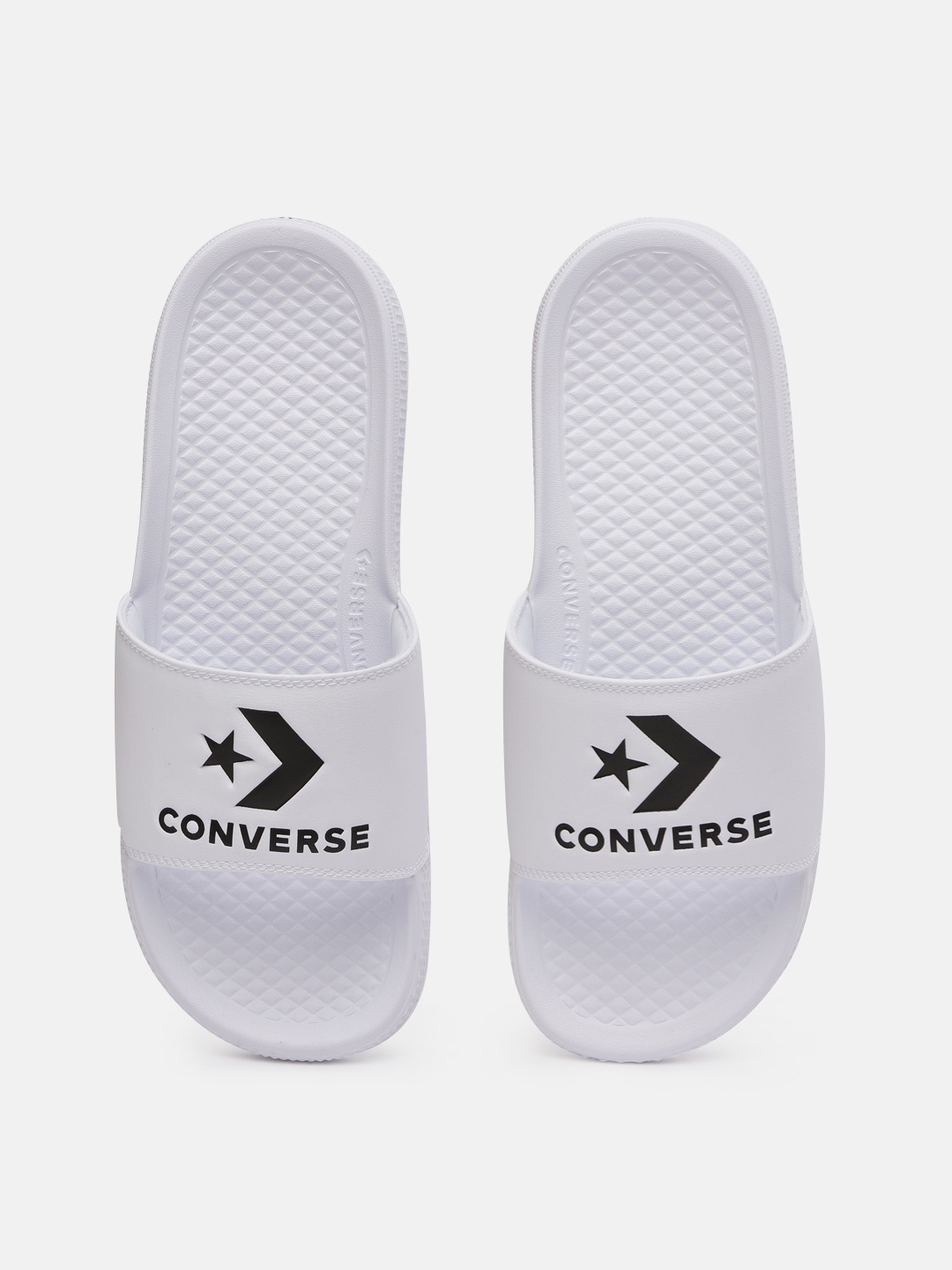 

Converse Men White Solid All Star Slide Sliders