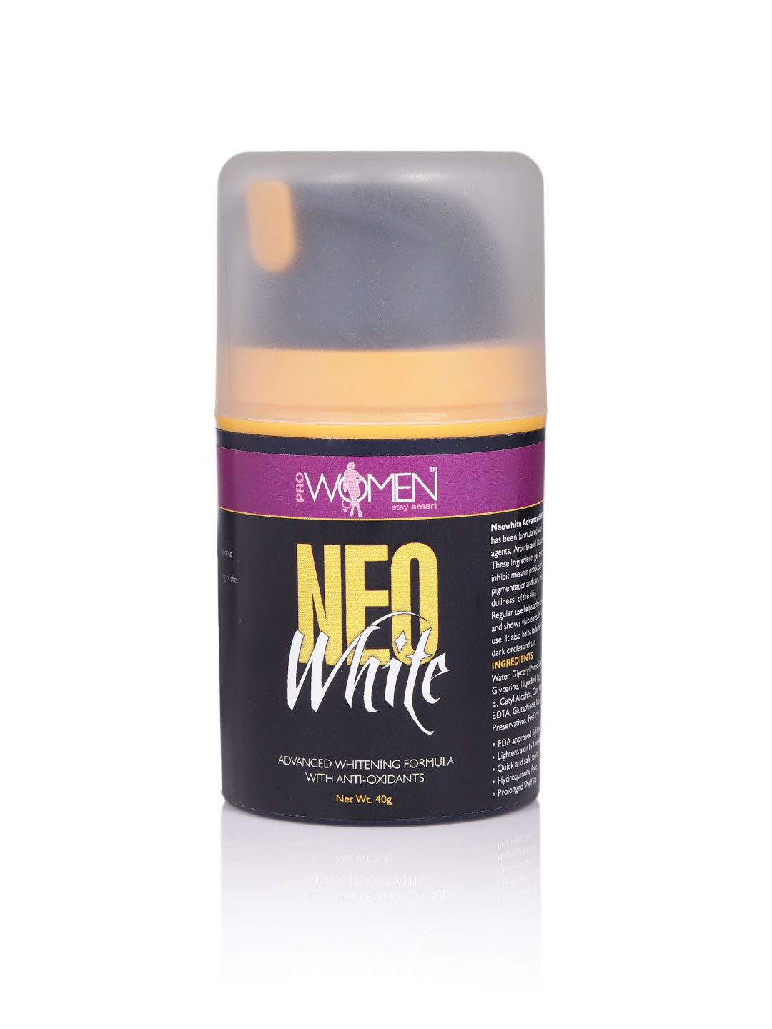 

PRO WOMEN Neowhite Advanced Whitening Face Moisturiser with Antioxidants 40 g, Black