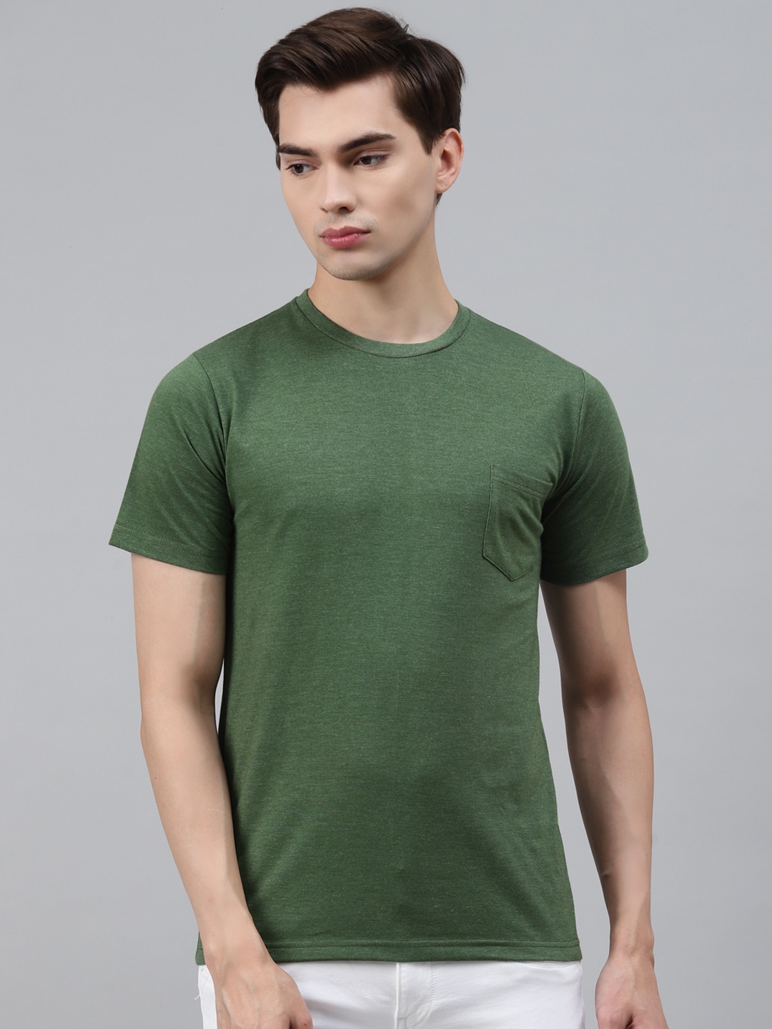 

PICOT Men Green Printed T-shirt