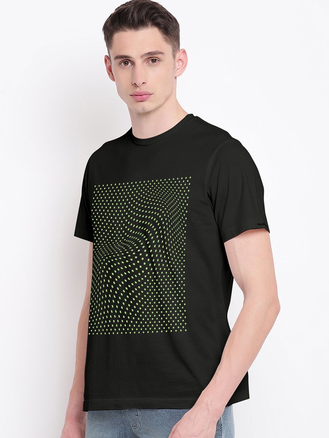 

THREADCURRY Men Black Printed T-shirt