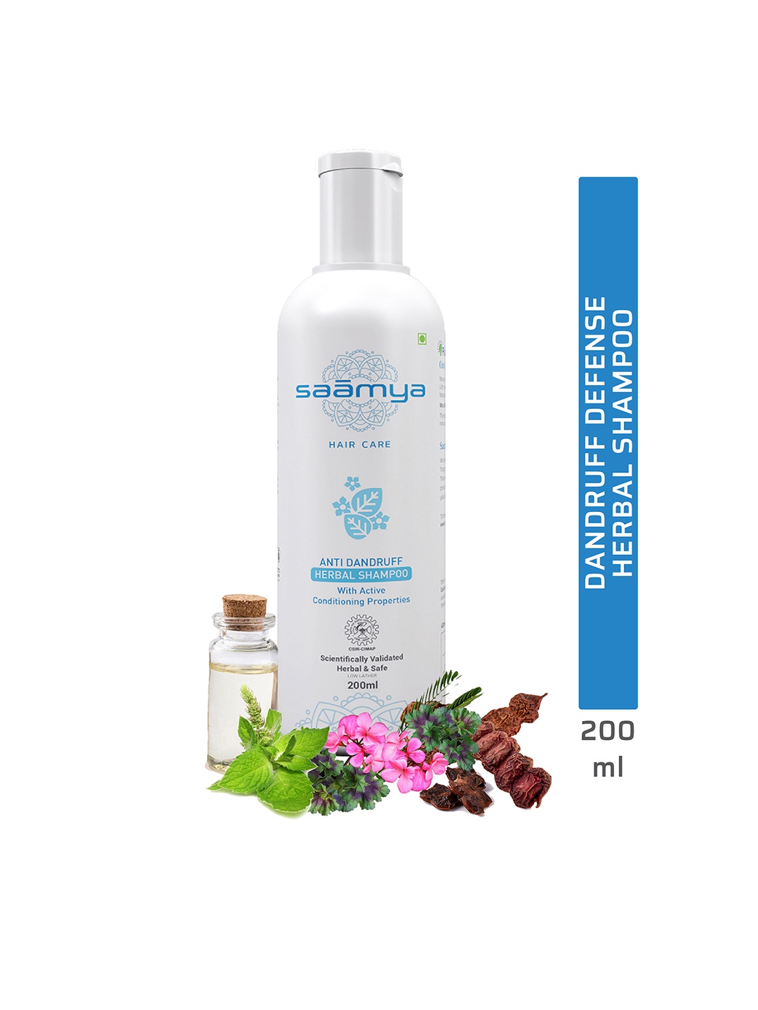 

Saamya Anti-Dandruff Herbal Sustainable Shampoo 200 ml, White