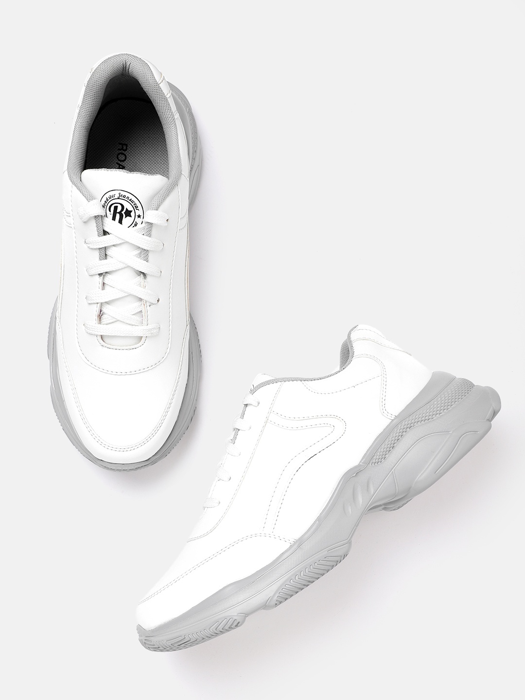 

Roadster Men White Solid Sneakers