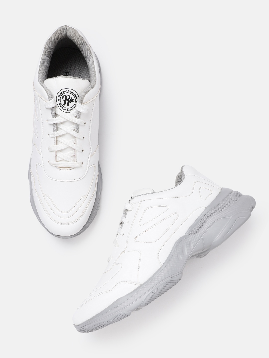 

Roadster Men White Solid Sneakers