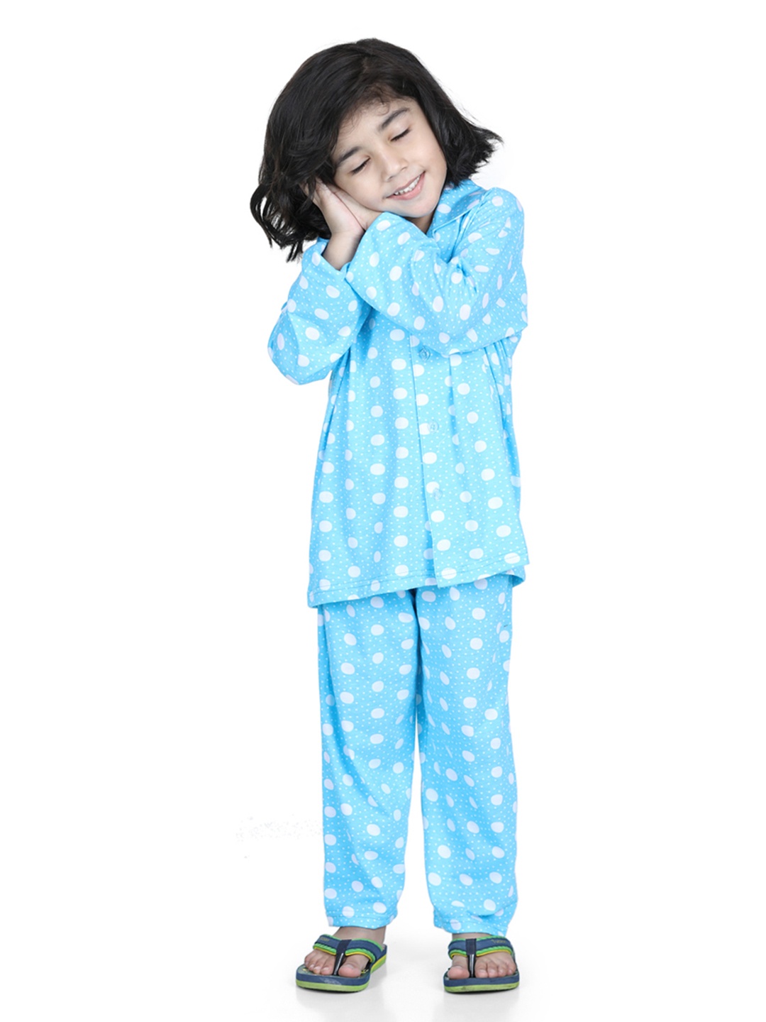

Aj DEZInES Boys Turquoise Blue Polka Dots