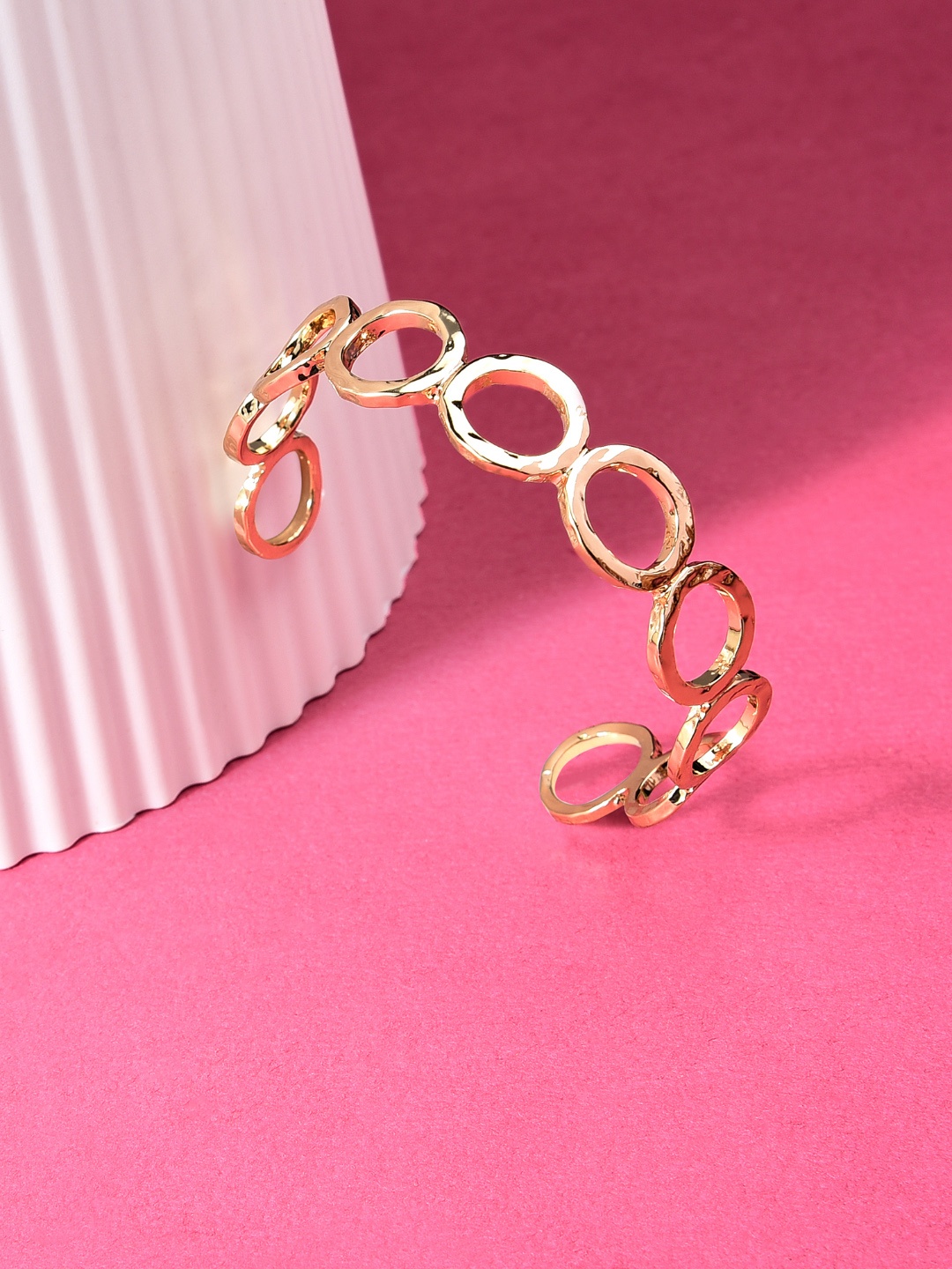 

AMI Women Gold-Toned Gold-Plated Cuff Bracelet