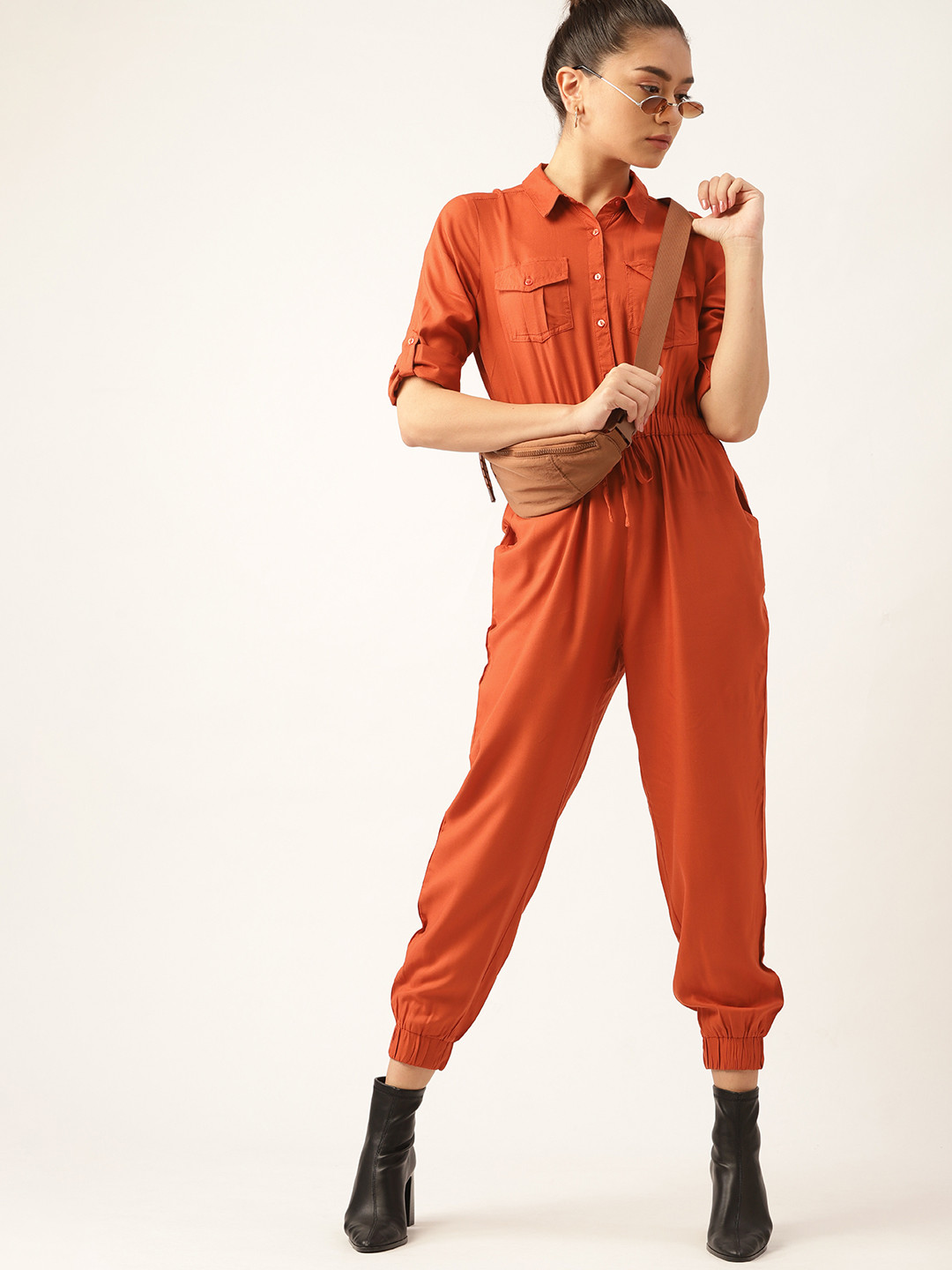 

DressBerry Rust Basic Jumpsuit
