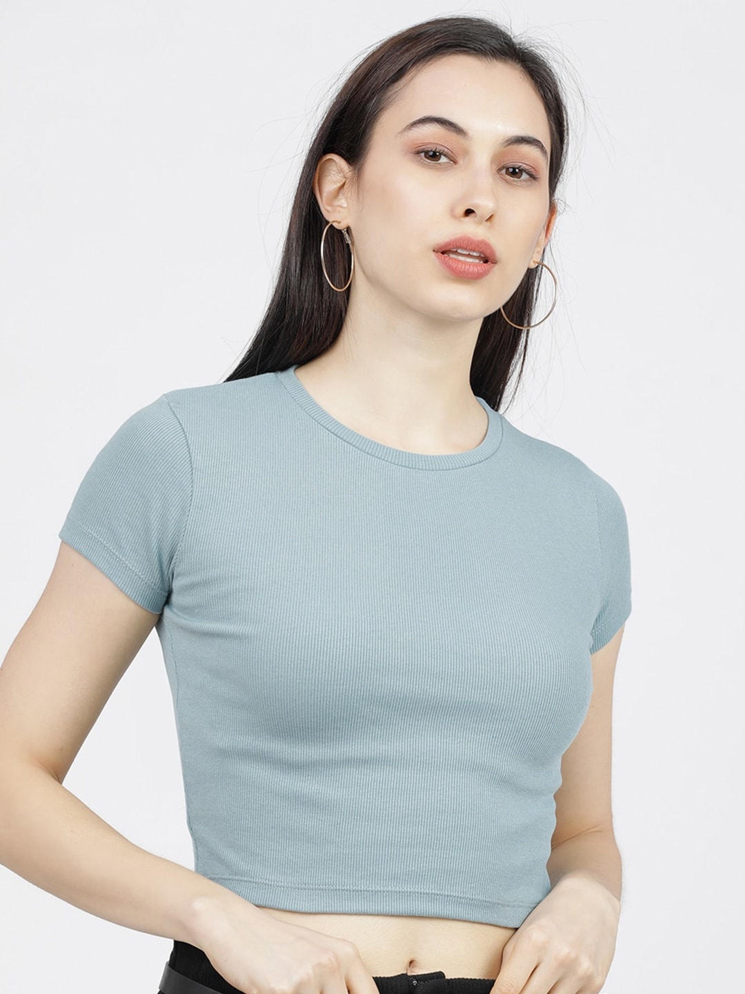 

Tokyo Talkies Women Blue T-shirt