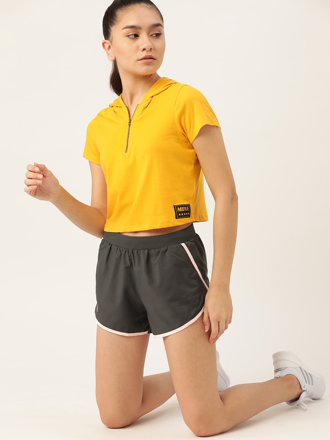 

DressBerry Women Mustard Yellow Solid Sustainable & Recycled T-shirt
