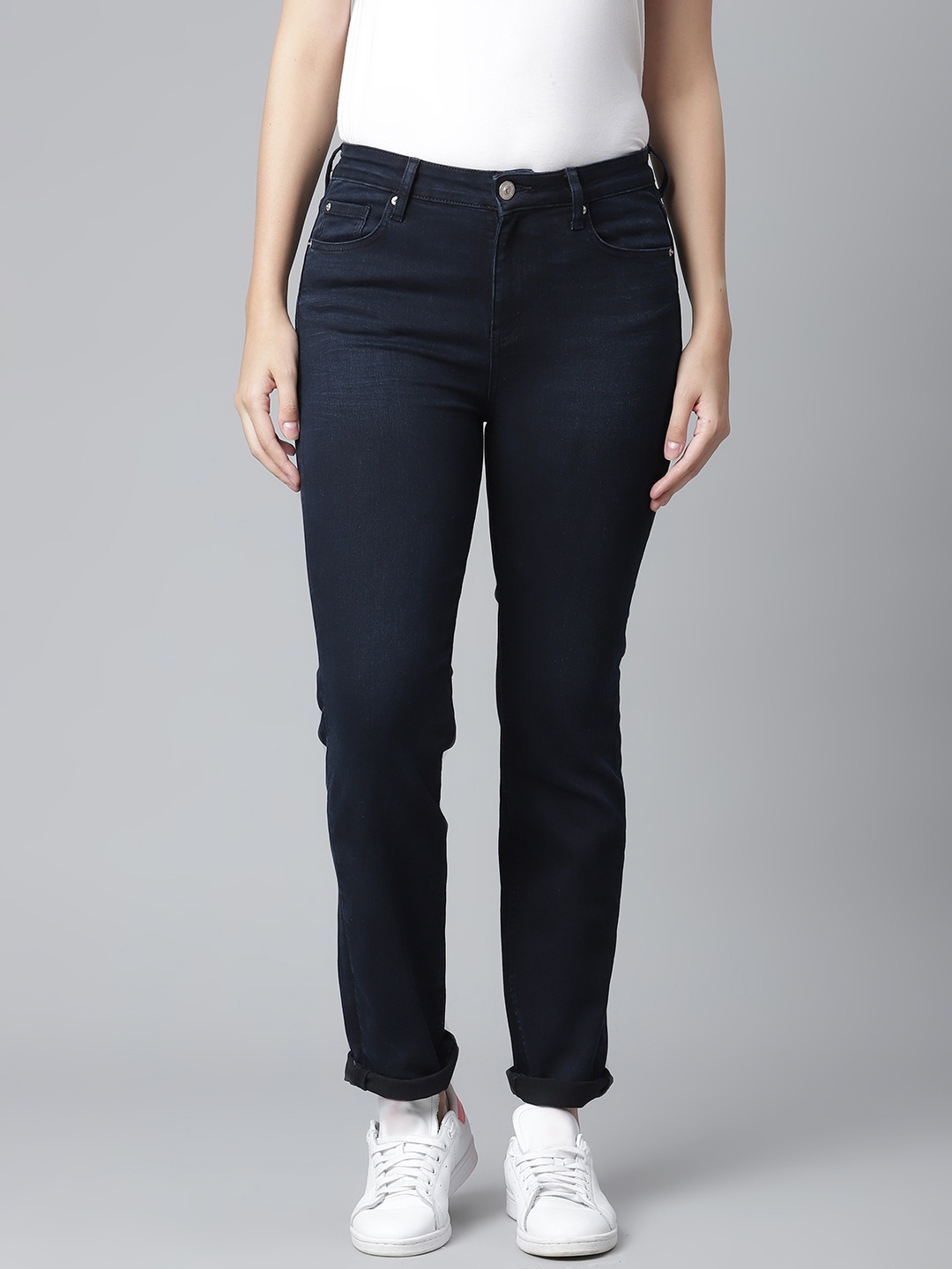 

Marks & Spencer Women Navy Blue Light Fade Stretchable Jeans