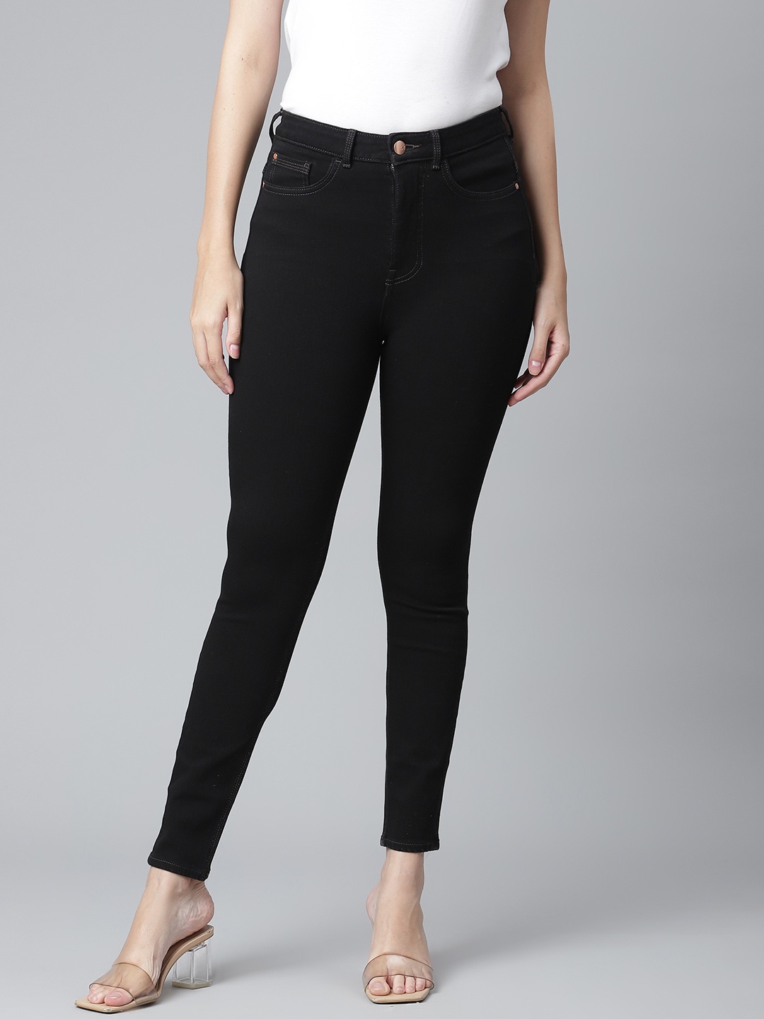 

Marks & Spencer Women Black Skinny Fit Stretchable Jeans