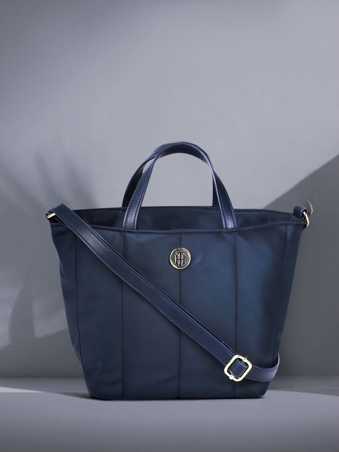 

Tommy Hilfiger Navy Blue Structured Tote Bag