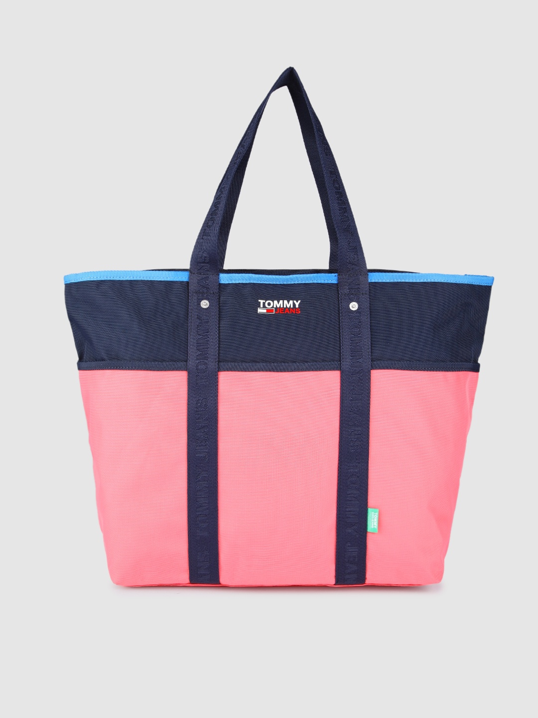 

Tommy Hilfiger Pink & Blue Colourblocked Shoulder Bag