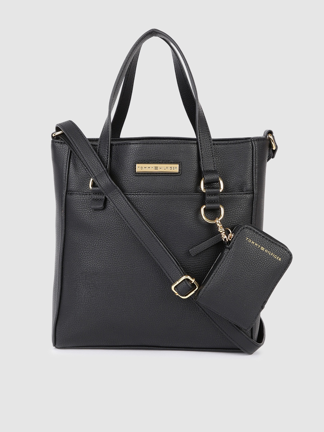 

Tommy Hilfiger Black Structured NAOMI II Handheld Bag