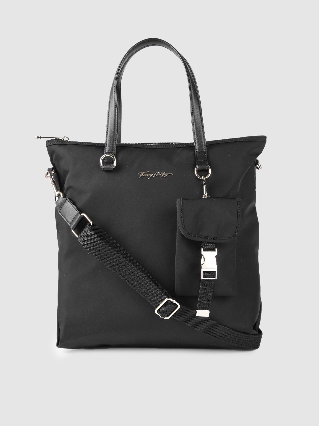 

Tommy Hilfiger Black Relaxed Structured Handheld Bag