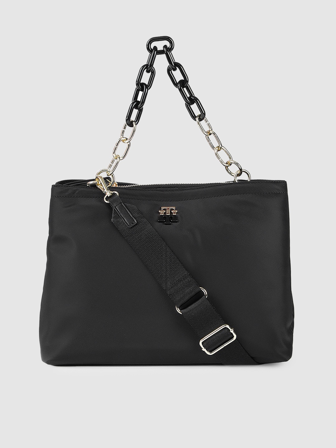 

Tommy Hilfiger Black Structured Shoulder Bag