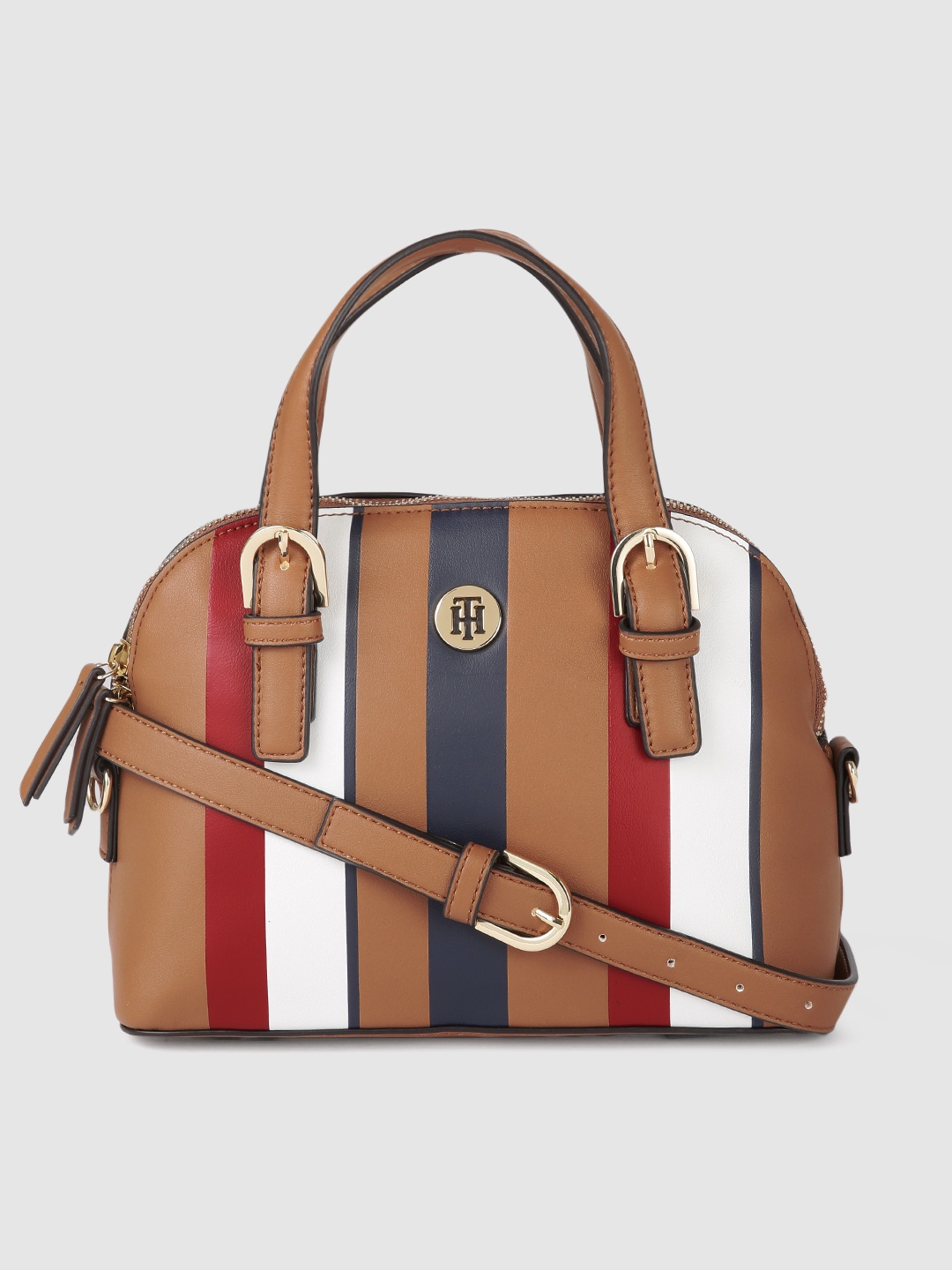 

Tommy Hilfiger Beige PU Structured Handheld Bag