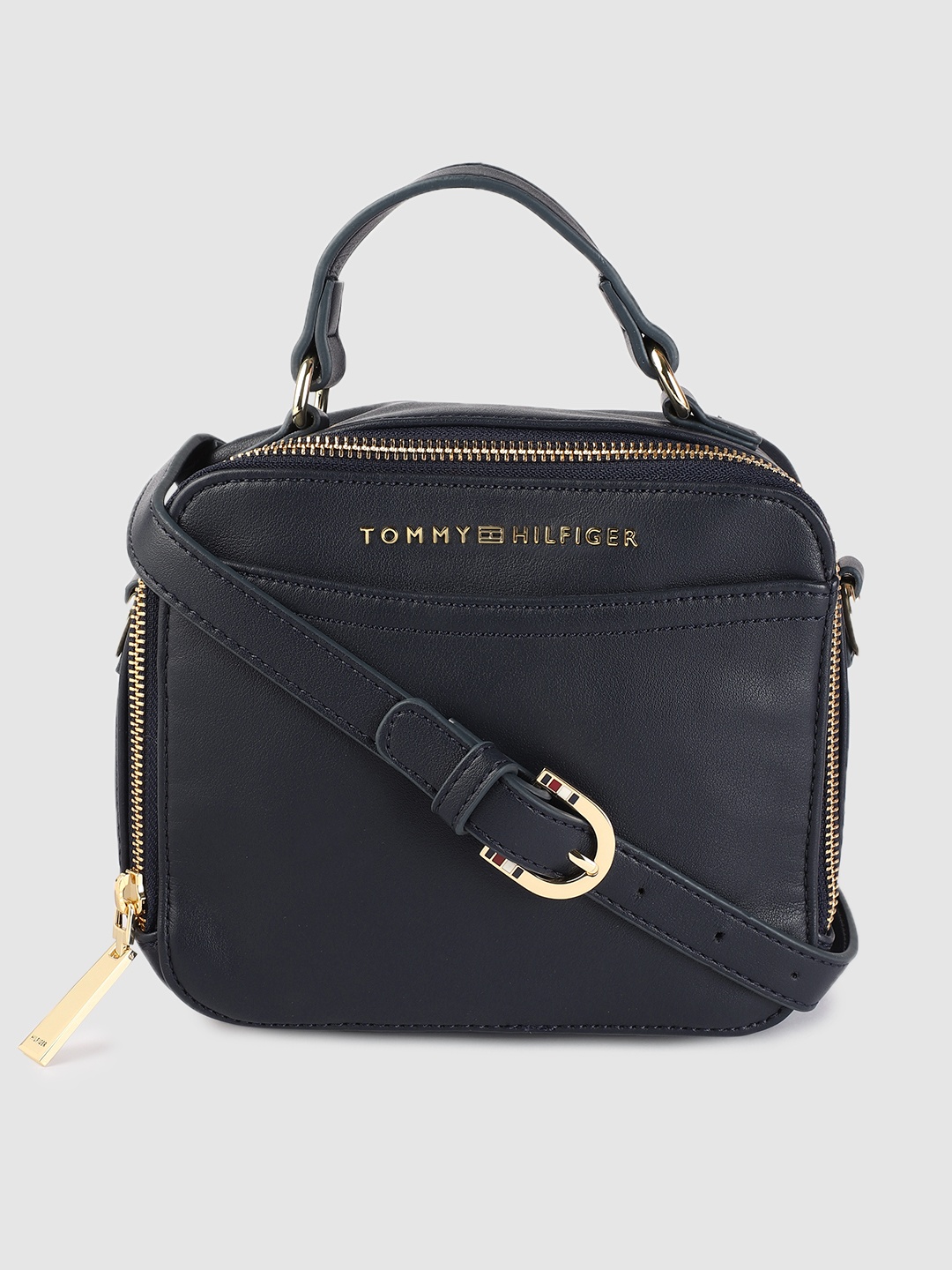 

Tommy Hilfiger Navy Blue Solid Handheld Bag