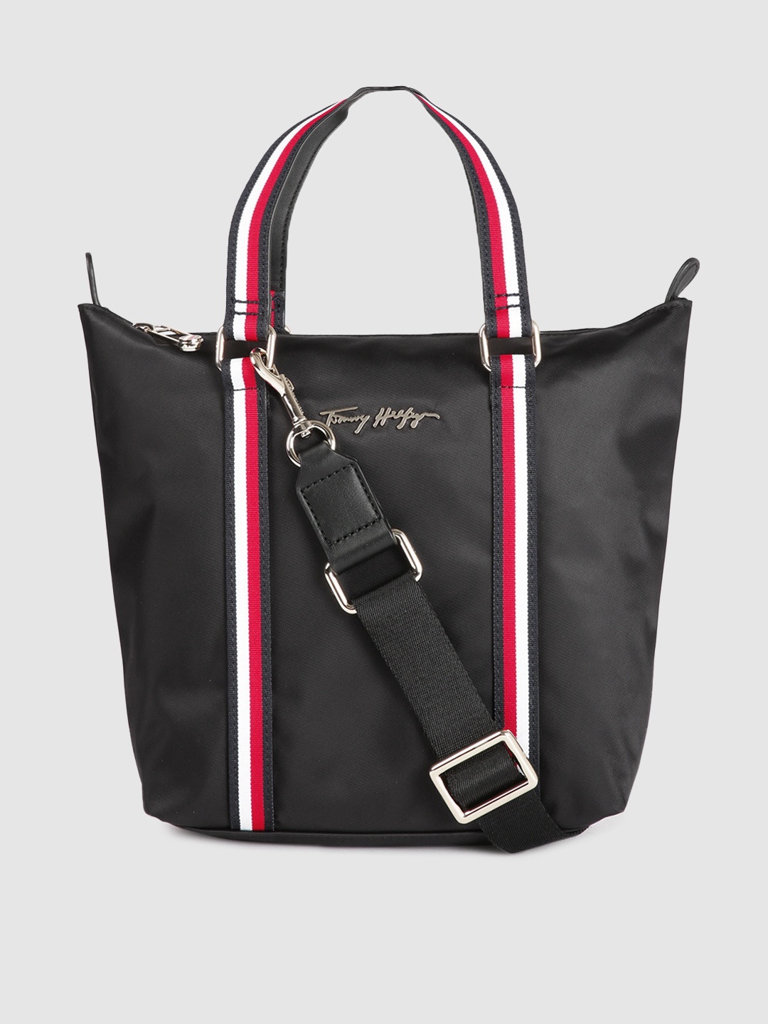 

Tommy Hilfiger Black Structured Handheld Bag