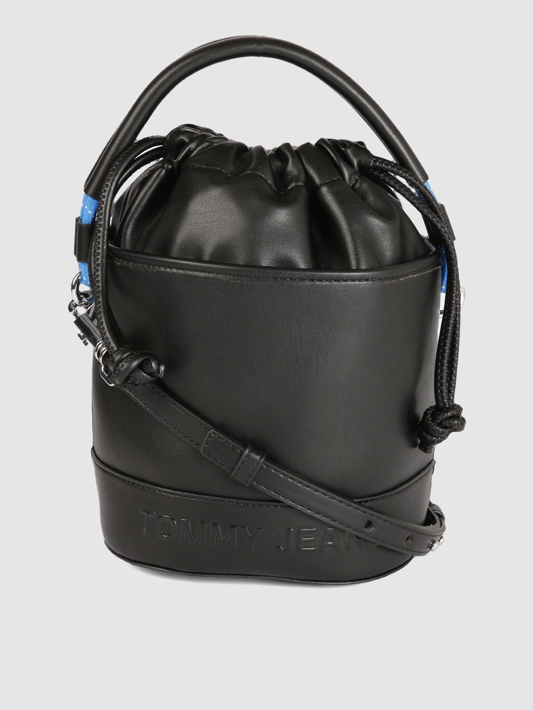 

Tommy Hilfiger Black PU Bucket Sling Bag