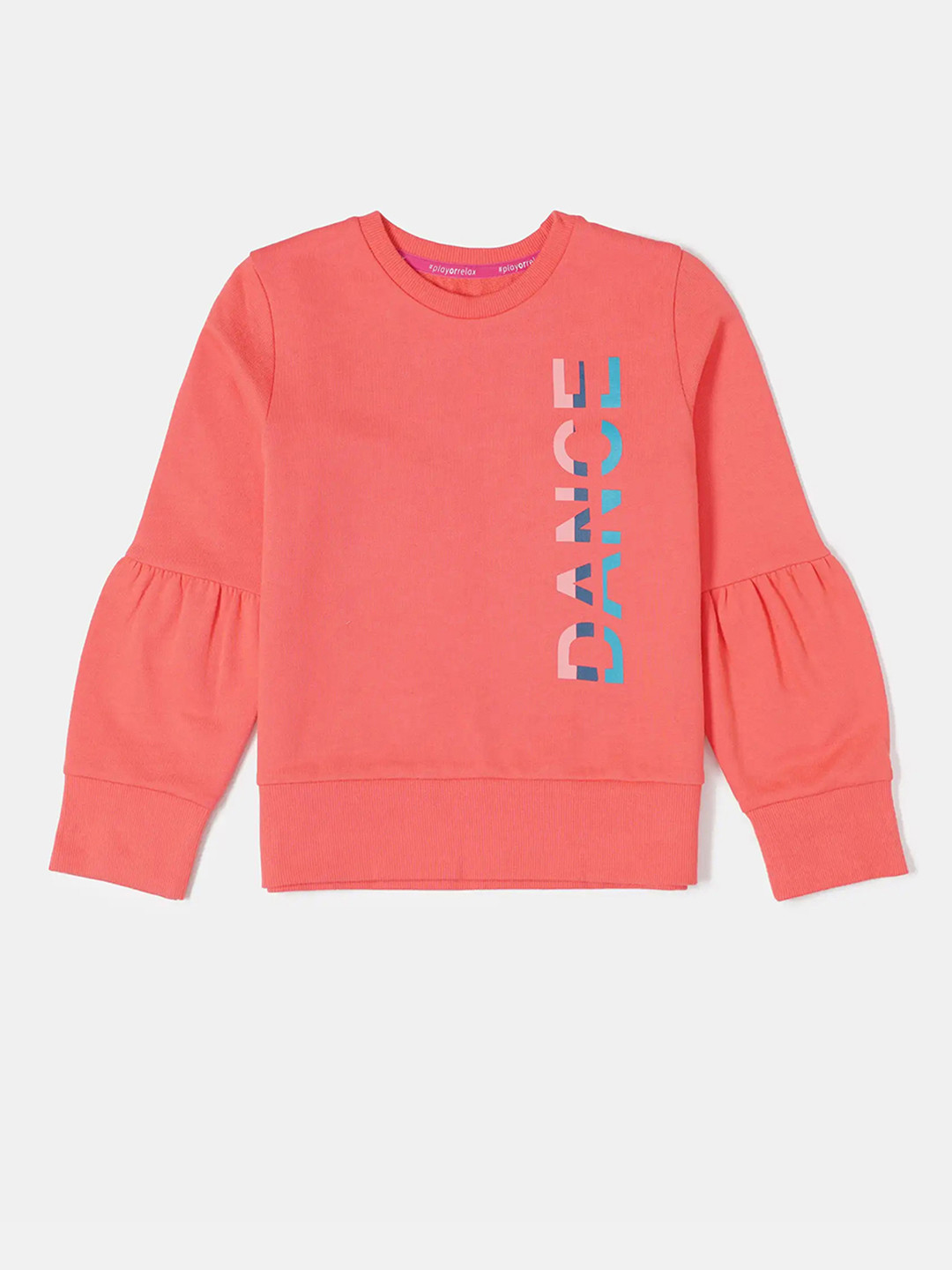 

Jockey Girls Super Combed Cotton French Terry Printed Sweatshirt-AG13, Pink