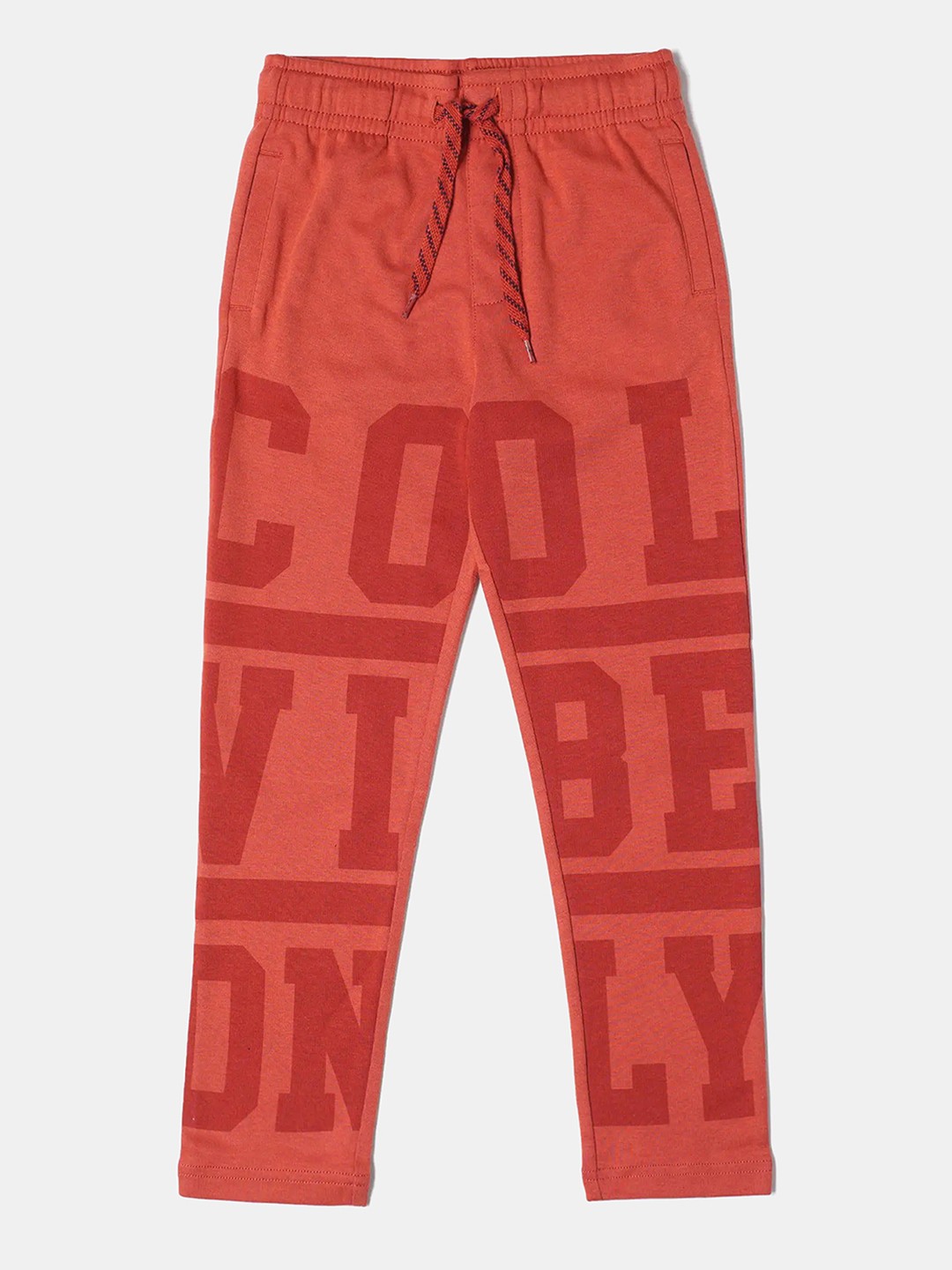 

Jockey Boys Combed Cotton Rich Printed Trackpants With Convenient Side Pockets - CB05, Red