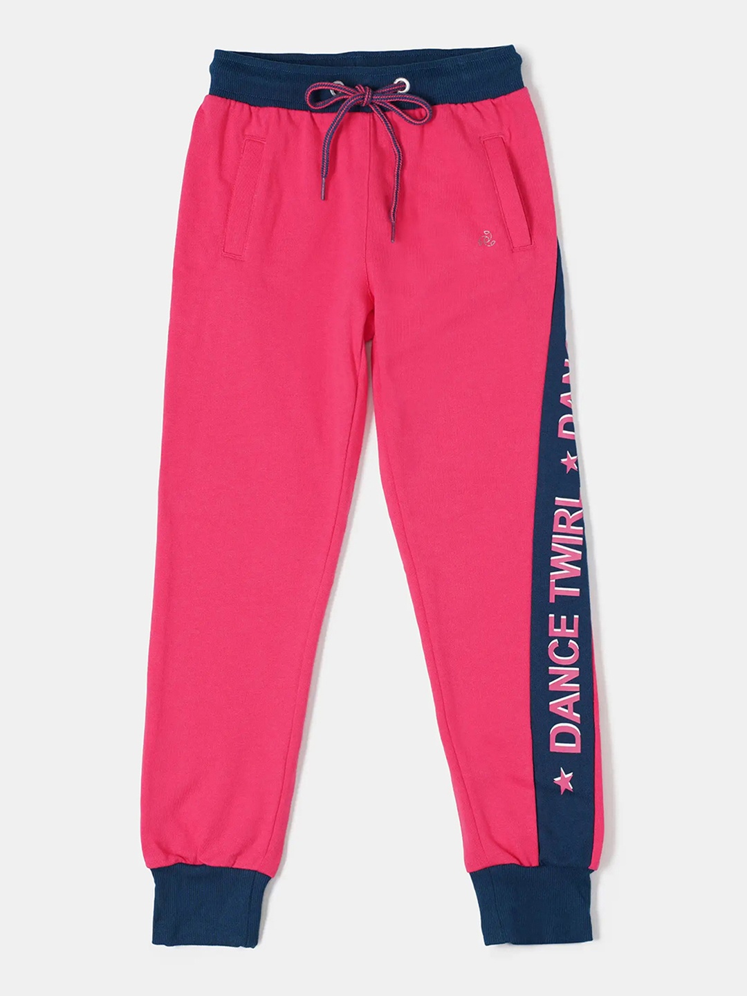 

Jockey Girls Super Combed Cotton French Terry Fabric Printed Relaxed Fit Joggers - AG15, Pink