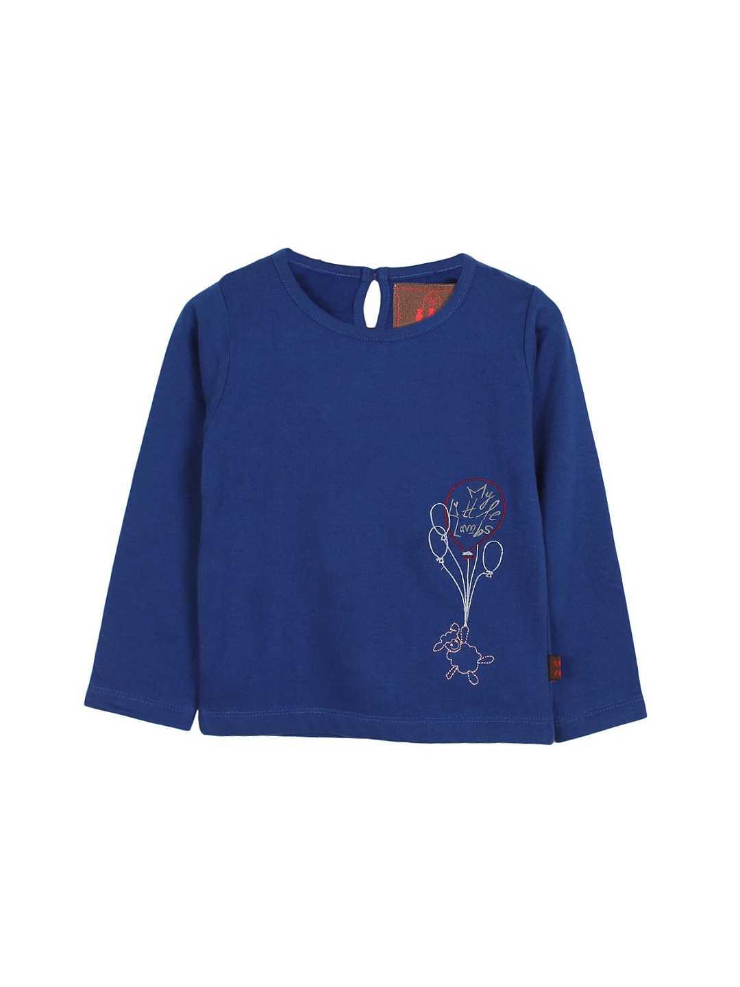 

My Little Lambs Unisex Blue T-shirt with Embroidered Detail