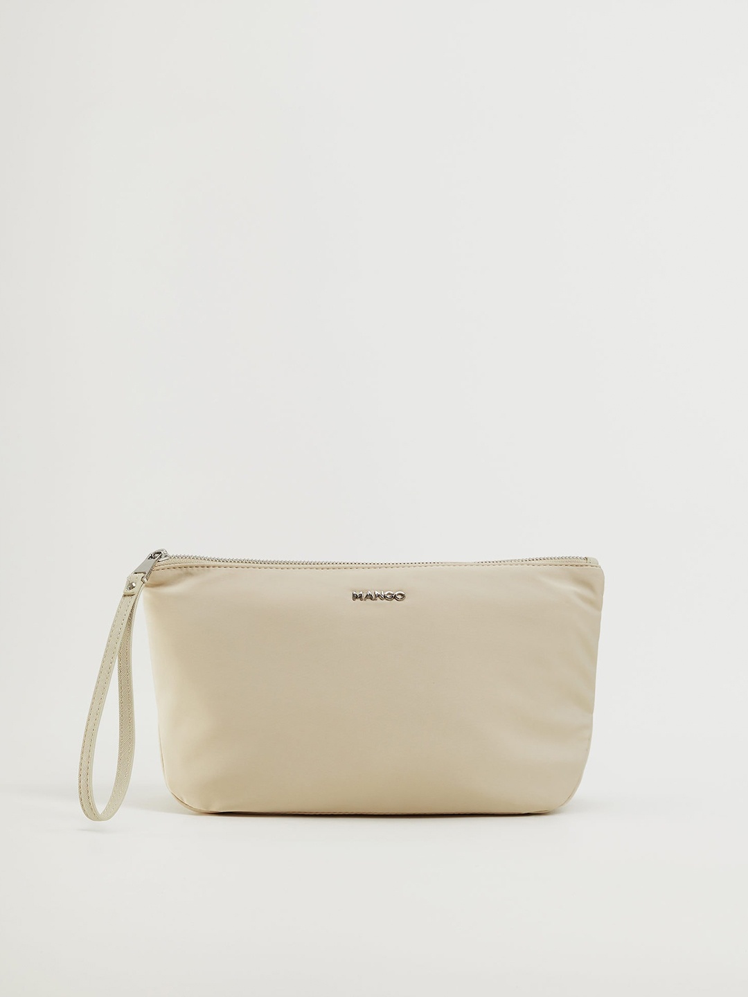 

MANGO Women Beige Solid Cosmetic Pouch