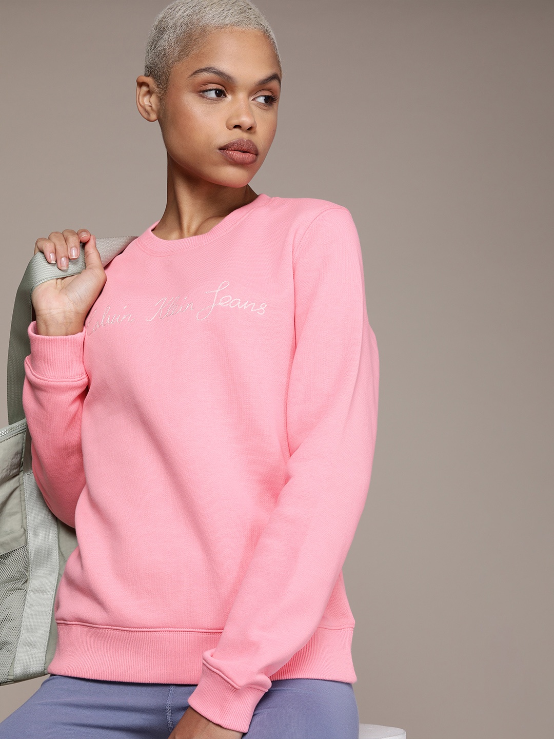 

Calvin Klein Jeans Women Pink Embroidered Sweatshirt