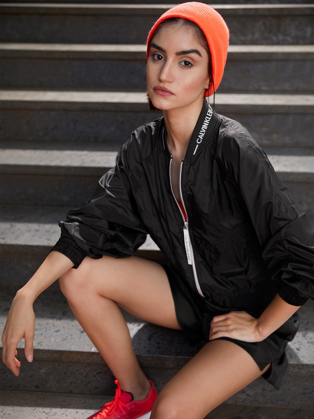

Calvin Klein Jeans Women Black Sporty Jacket