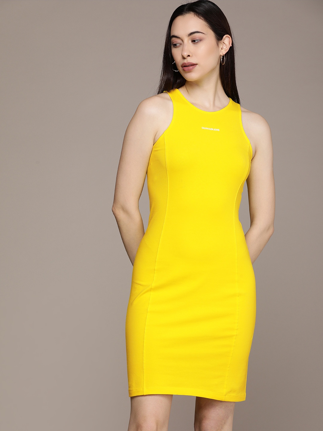

Calvin Klein Jeans Yellow Bodycon Dress
