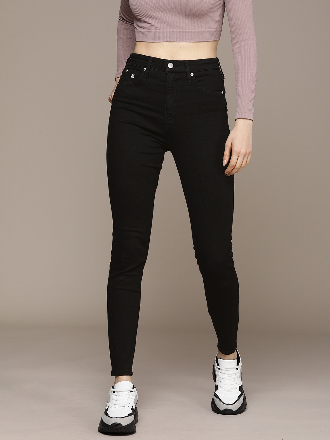 

Calvin Klein Jeans Women Black Super Skinny Fit High-Rise Stretchable Jeans