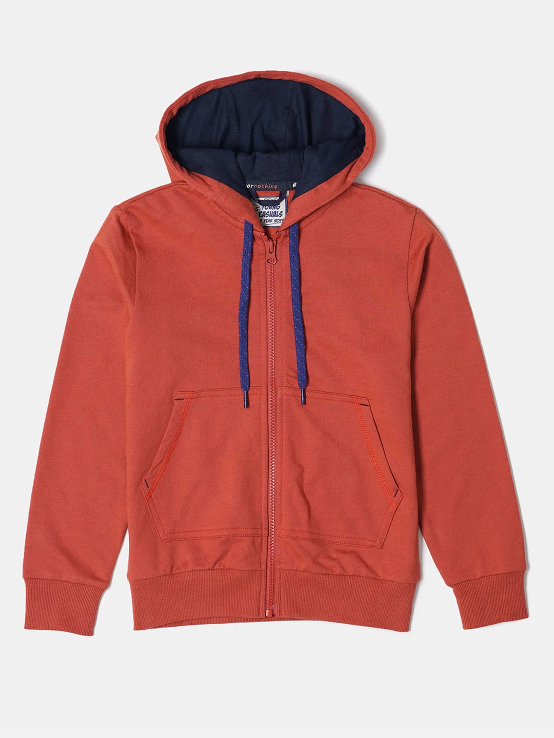 

Jockey Boys Super Combed Cotton Printed Hoodie Jacket With Convenient Side Pockets-CB07, Red