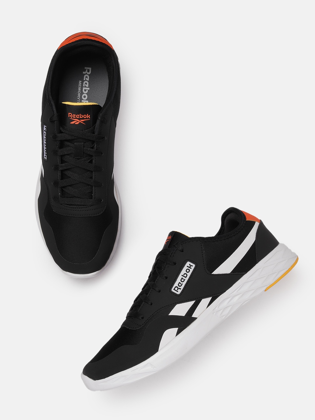 

Reebok Classic Men Woven Design Sheen Runner Shoes, Black